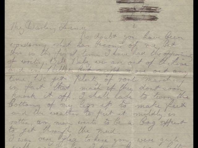 Handwritten letter by Ernest Lionel Bailey