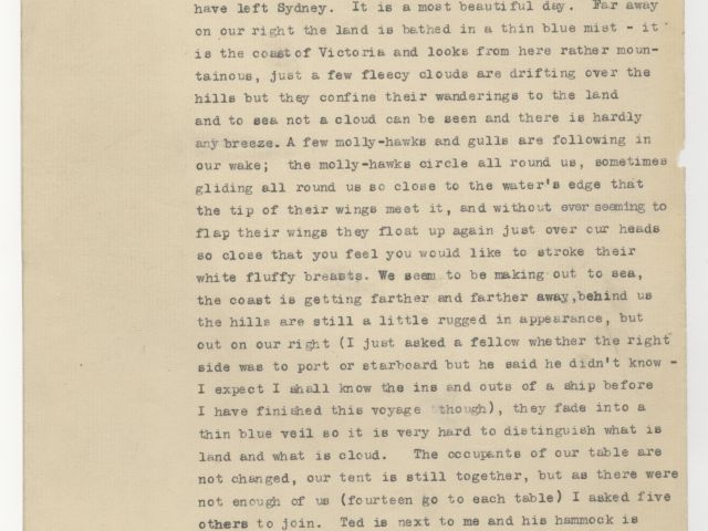 Typescript copy of diary of Percy Wellesley Chapman