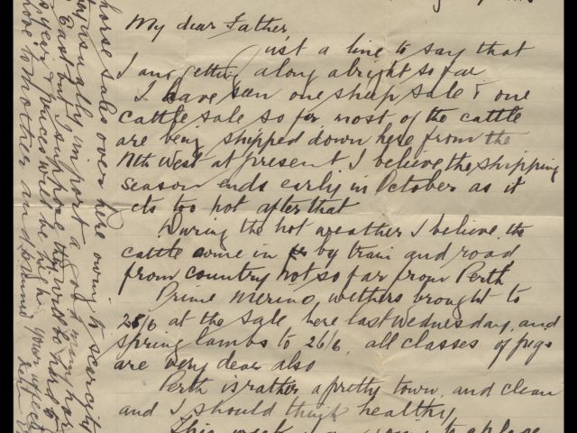 Handwritten letter by Francis (Ken) Evans