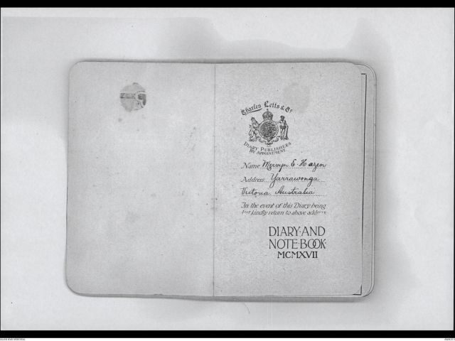 Diary of Mervyn Ernest Hazen