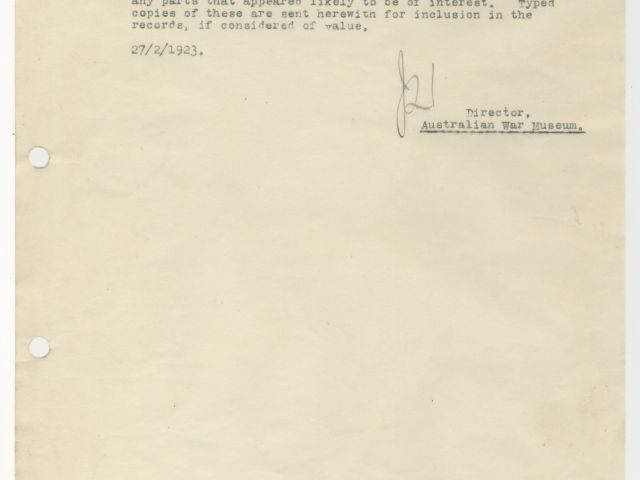 Typed extract of letter from Reginald Scott Gardiner