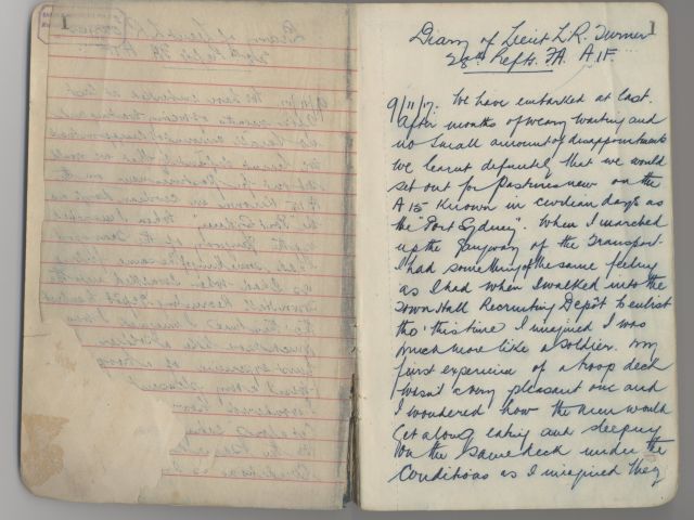 Diary of Lindsay Robert Turner