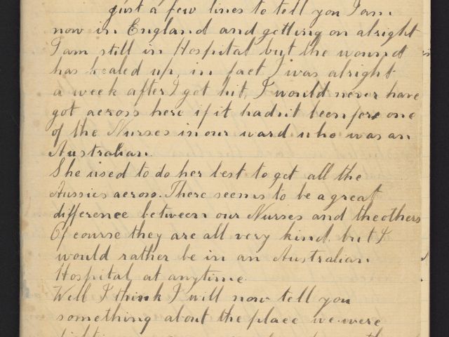 Handwritten letter by John Hardie