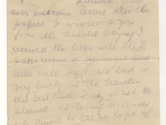 Handwritten letter from Hugh Barr