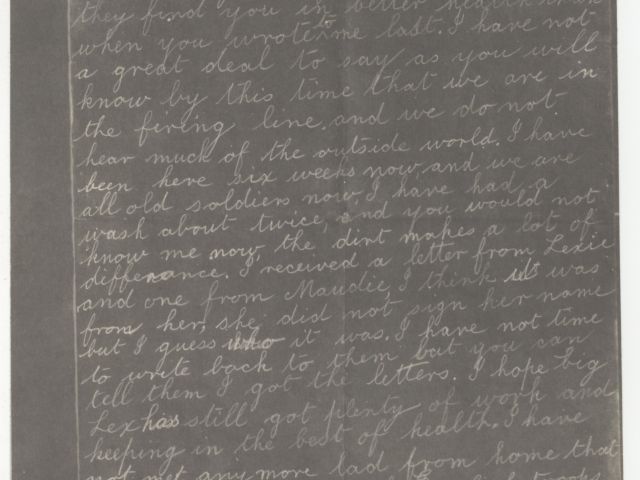 Photostat image of letter from John Collingwood Angus