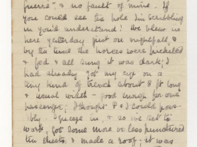 Handwritten letter by Keith Shadforth Dowling