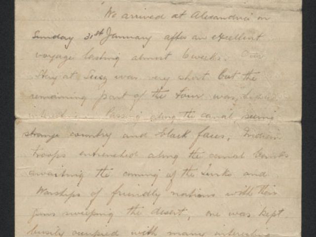 Handwritten letter by Stewart Murray Hansen