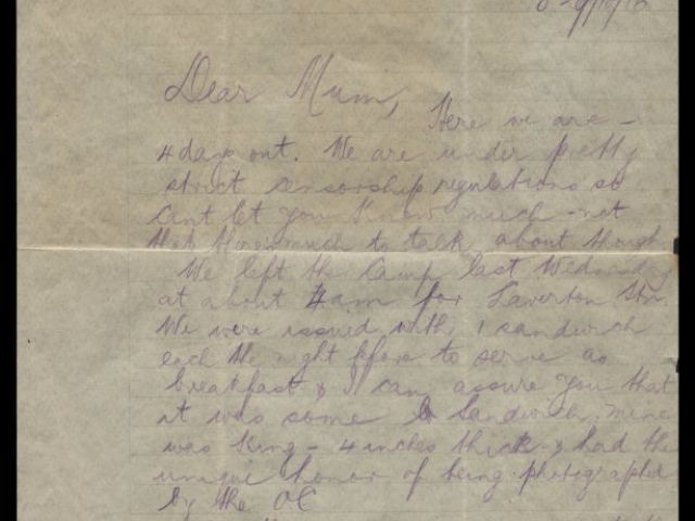 Handwritten letter by James Stuart Leslie Ross