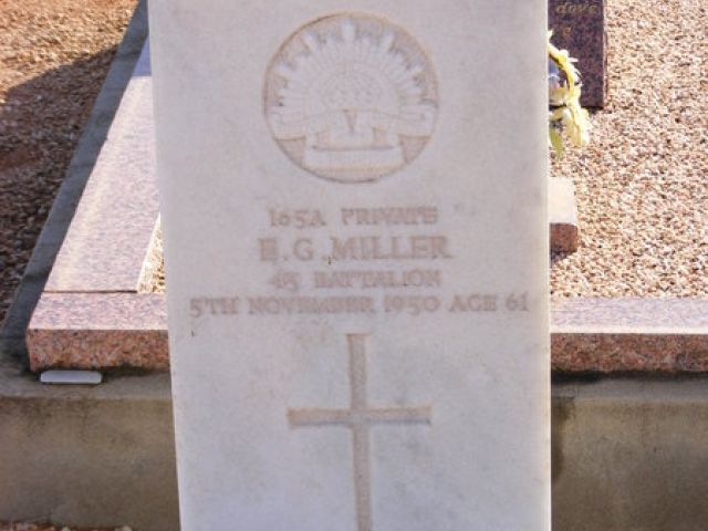 Headstone E.G. Miller