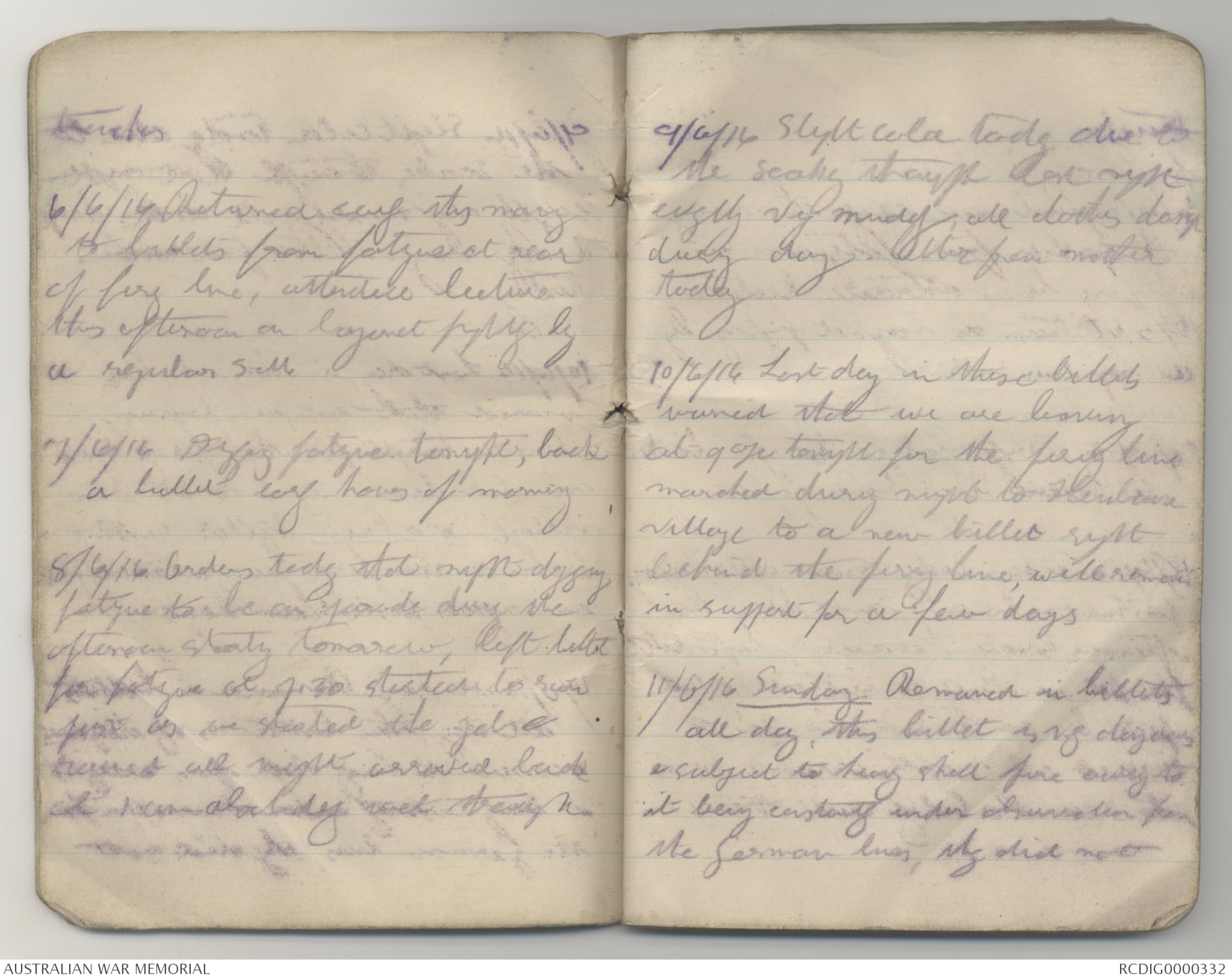 Diary of Apcar Leslie De Vine, 25 May - 31 December 1916 - Part 1 of 6 ...