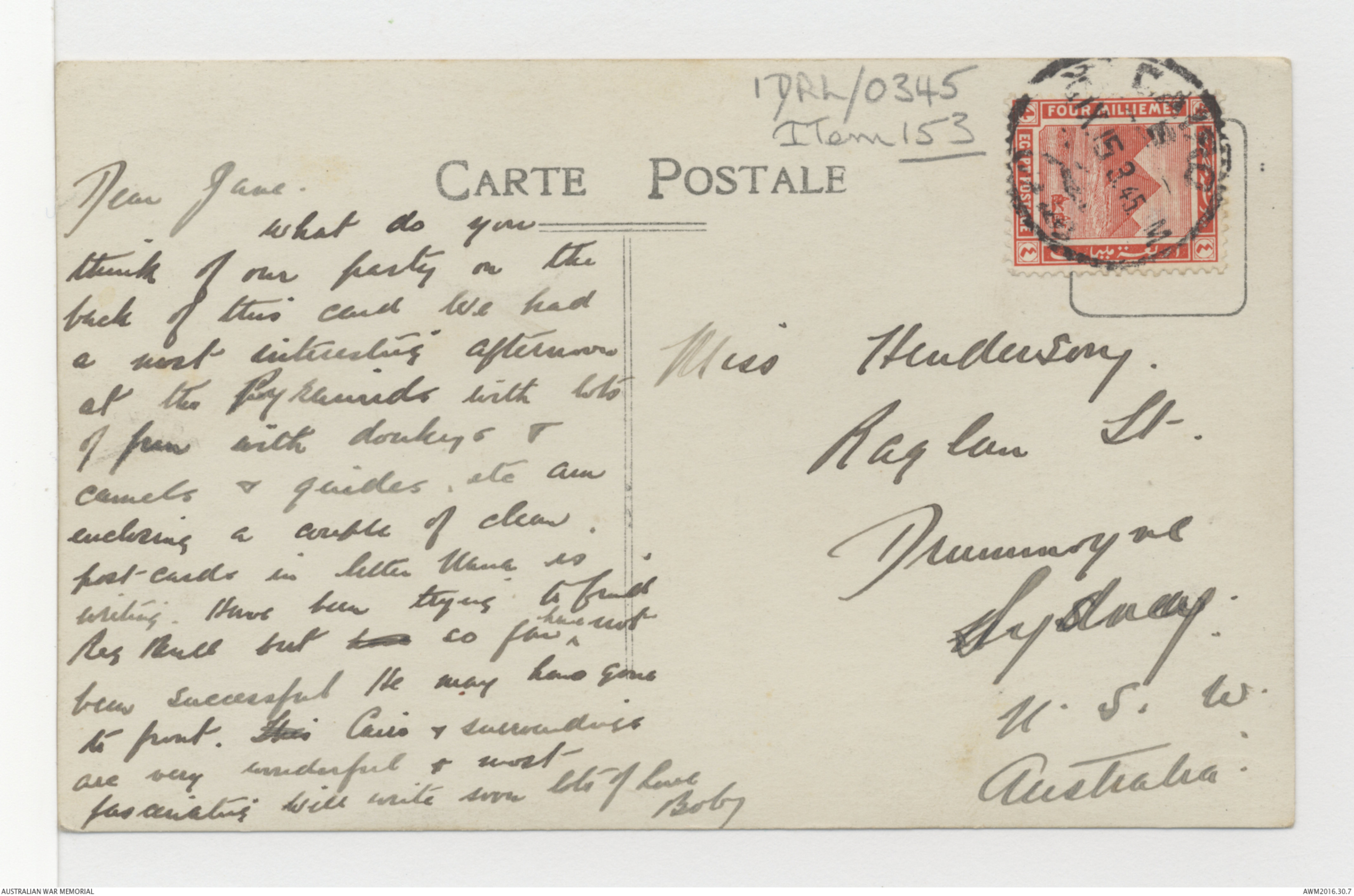 Postcards from Robert James Henderson, 1915-1918 | Transcribe